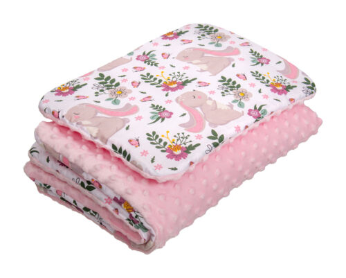 2 PIECE BABY BLANKET PLUS FLAT PILLOW BEDDING SET COT BED MOSES BASKET CRIB PRAM - Picture 29 of 62