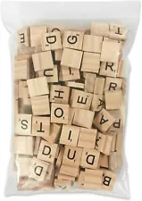 200 Pcs Scrabble Letters - 2 Complete Sets 200 Pcs in 1 Pack - Wood Tiles - Grea