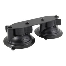 RAM Twist-Lock Double Suction Cup Base with Straight Plate RAM-B-189B-FRO1U