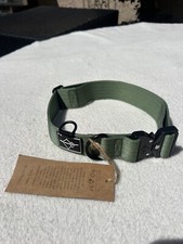 Made to ROAM Dog Collar Adjustable Heavy Duty Tactical Sage Green Metal Buckle