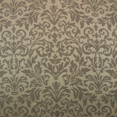 CLARENCE HOUSE AMBROGIO GREY 100% ITALIAN LINEN DAMASK FABRIC BY YARD 55''W