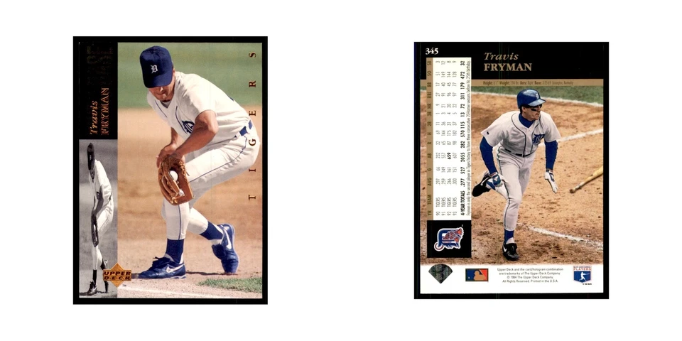 1994 Upper Deck Travis Fryman Tigers #345 - Image 3 of 3