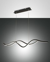 Fabas Luce Led Pendel Leuchte HäNge Lampe Sinuo 3666-45-101 Easy - Dimm Schwarz