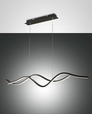 FABAS LUCE Sinuo 3666-45-101 LED Pendelleuchte Dimmbar Easy-Dimm Schwarz 3880lm