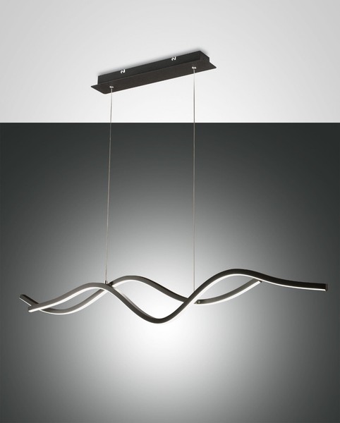 Fabas Luce Led Pendel Leuchte HäNge Lampe Sinuo 3666-45-101 Easy - Dimm Schwarz-image