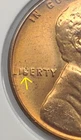 1957 D Mint Error Coin Die Fill Filled B / 5 Lincoln Wheat Cent 1c Penny BU Cent
