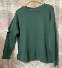 GAP KIDS Green Waffle Knit Long Sleeve T-Shirt Girls Size XXL 14/16