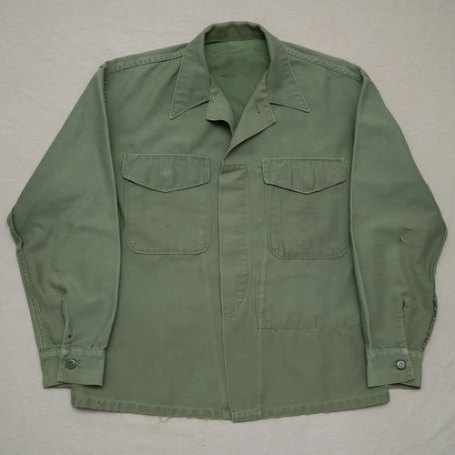 P56 US Military Field Shirt Jacket Marine Corps Sateen USMC Stencil Chest - product listing photo