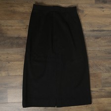 Women s 25 High Waisted Black Zip-Up Midi Pencil Skirt