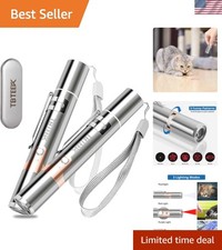2 Rechargeable Cat Toys in Metal Case - Portable Fun for Interactive Play
