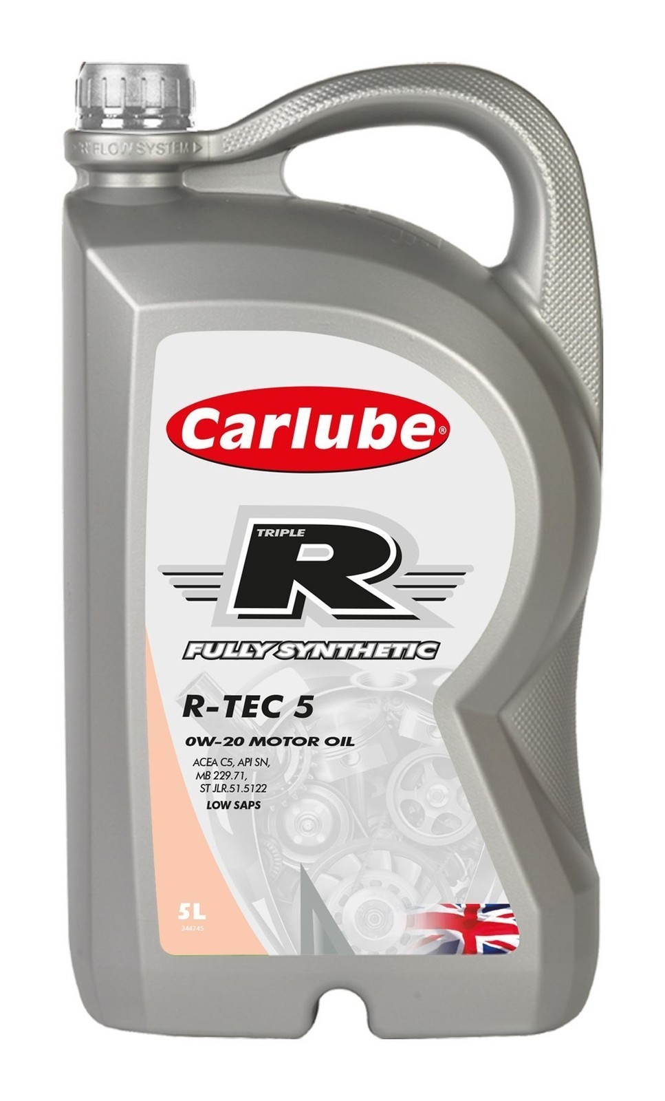 Carlube Engine Oil Triple R 0W20 C5 Fully Synthetic R-TEC 5 5L
