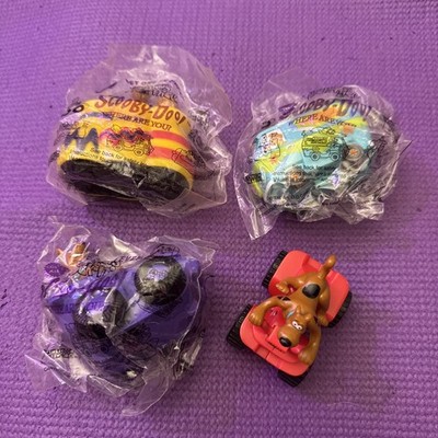 4x Scooby-Doo Toy Lot 2002 Dairy Queen Kids Meal ATV Mystery