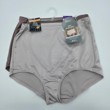 Bali Shaping Brief Panties Shapewear Womens 2XL Beige Firm Control 2 Pack DFX710