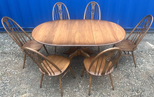 Ercol Chester Extending Dining Table and 6 Quaker Swan Chairs FREE DELIVERY 🚚🚚