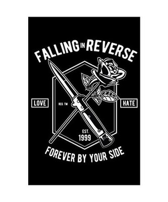 Falling In Reverse Love Hate Forever By Your Side Lined Notebook Gift: Journal f