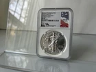 2020 (P) SILVER EAGLE NGC MS69 MERCANTI STRUCK AT PHILADELPHIA EMERGENCY FDI