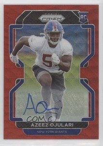 2021 Panini Prizm Red Wave /149 Azeez Ojulari #386 Rookie Auto RC