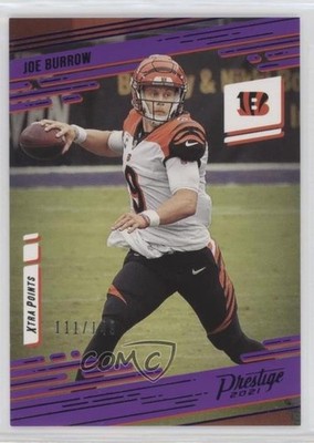 2021 Panini Prestige Xtra Points Purple 111/149 Joe Burrow #71 o7m