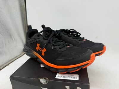 Under Armour Charged Assert 9 Sneaker Mens Black Blaze Orange Running Shoes - 12