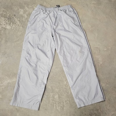 Vintage Starter Men's Track Pants Size Large Gray Polyester Athletic Joggers