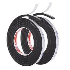 2Pcs ruban adhésif mousse 7 pieds 1cm large 5mm épais noir