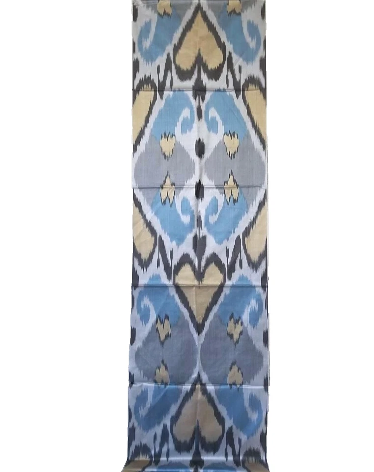 TELA UZBEKA IKAT SHOI SEDA PURA -FINA Y DELICADA - 100% SEDA - TELA DE PRIMERA CALIDAD Foto 3 de 4