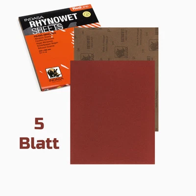 INDASA RHYNOWET Schleifpapier Wassschleifpapier Wasserfest 230x280mm Körnungen