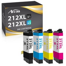 4PK Compatible With 212XL Ink For Epson WorkForce WF-2830 WF2850 XP4100 4105