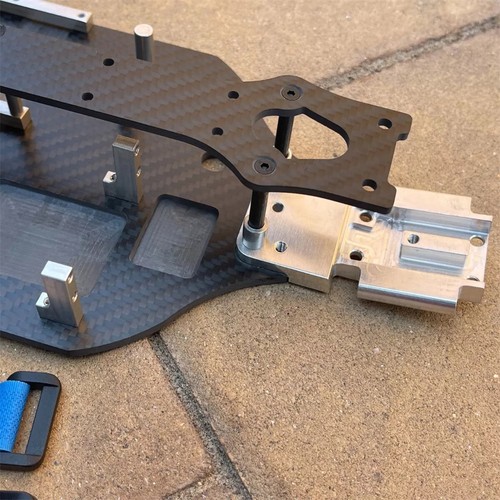 Carbon Fiber Chassis Kit for Traxxas Slash VXL 4x4 TRA-6808 TRA6808 6087 6804 - Picture 6 of 16