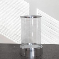 Kerzenleuchter, Windlicht, Glas, Alu, Gro&szlig;, Sockel