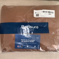   Bedsure Get Cozy Duvet Cover Set Twin with Pillowcase. New Brown
