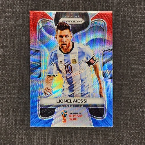 2018 PANINI PRIZM WORLD CUP SOCCER LIONEL MESSI RED BLUE WAVE PRIZM #1