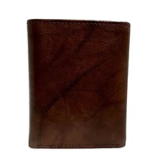 George Flip ID Men's Crunch Trifold Leather Wallet