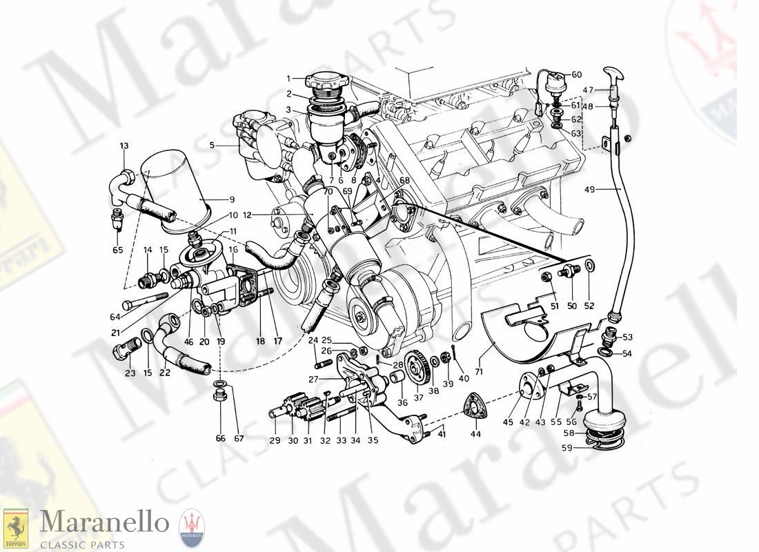 Ferrari Dino 206 GT GTS Right Oil cap P/N 102879