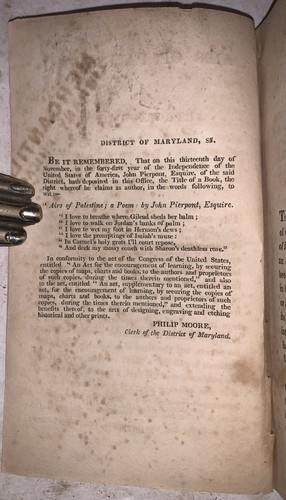1817, AIRS OF PALESTINE, A POEM by JOHN PIERPONT, ESQ, AMERICAN RELIGIOUS POETRY - Picture 4 of 10