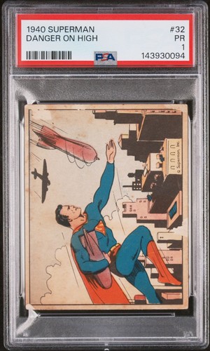 1940 Gum Inc Superman #32 Danger On High