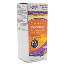 Children's Ibuprofen Suspension Grape 4 Oz 100 Mg