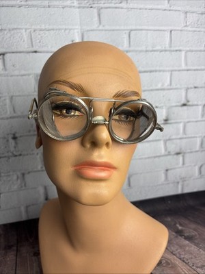 Antique Willson Safety Glasses Steampunk Motorcycle 