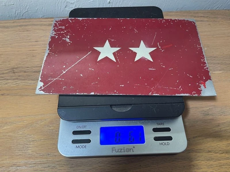 Vietnam Vintage Major General Tag - Weighs 6/10 pound - 2 star front/1 star back - Image 3 of 3