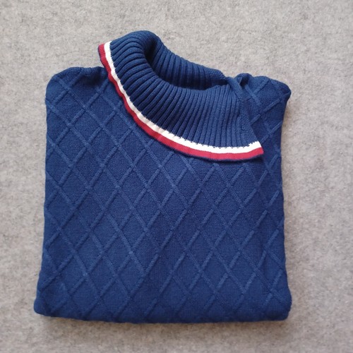 MerSea Sailor Sweater Womens Size OS Blue Lattice Pattern Pullover Side Slit NWT - Picture 14 of 15