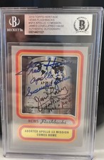 2019 Topps Heritage Apollo 13 Autographed Jim James Lovell Houston Problem Haise