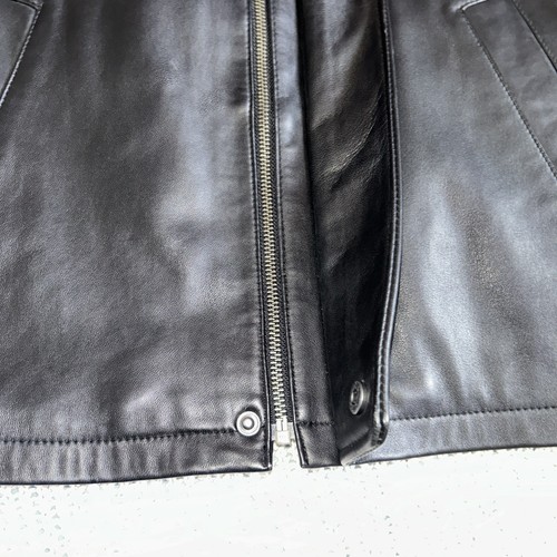 Jos. A. Bank Leather Jacket For Men Sz M Black Color Genuine Leather - Picture 6 of 23