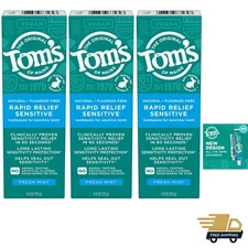 Fluoride-Free Rapid Relief Sensitive Toothpaste, Fresh Mint, 4 oz. 3-Pack Pac...