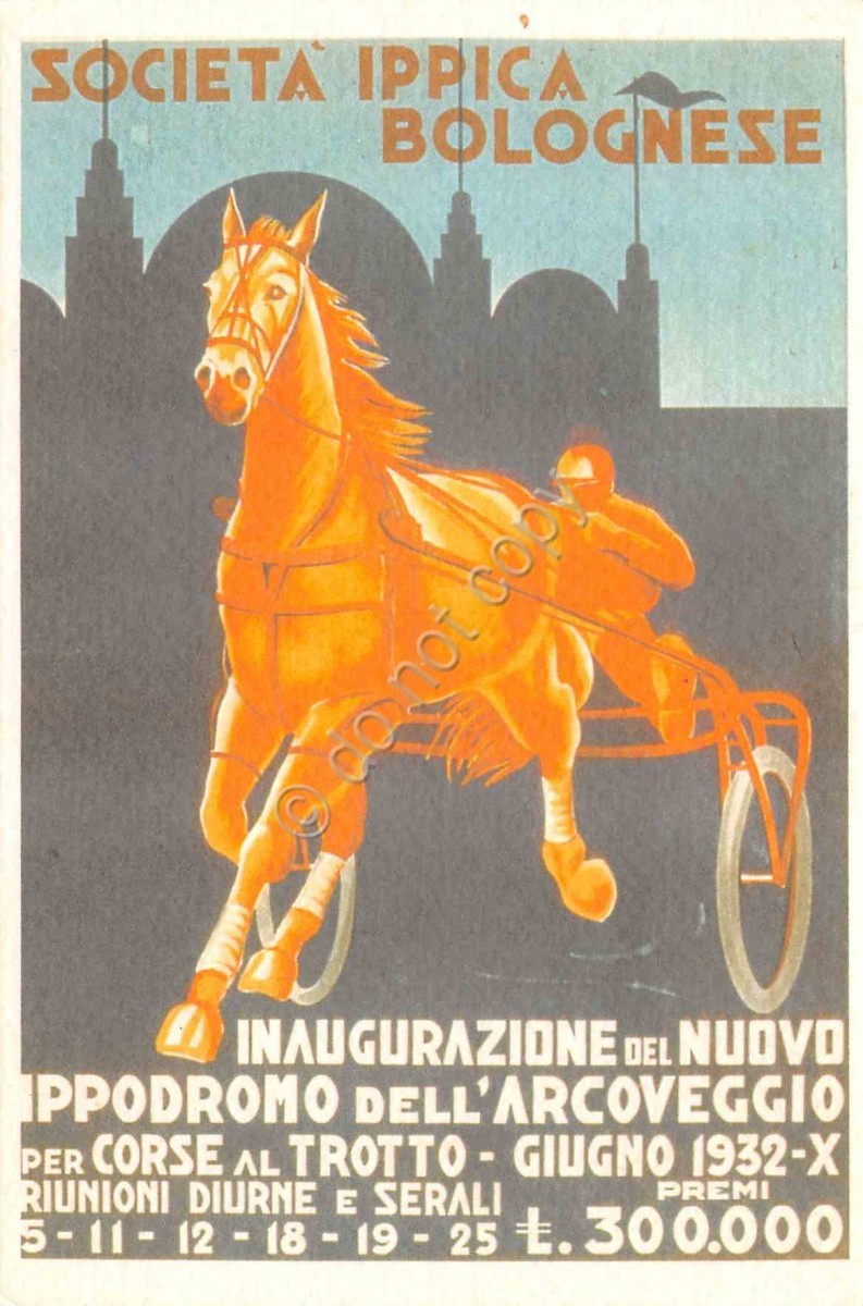 Cartolina Società Ippica Bolognese Inaugurazione Ippodromo Arcoveggio N. 1633