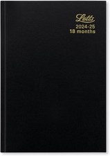 Letts Academic Diary 2024/2025 Standard A5 Week to View English Black 18 Month