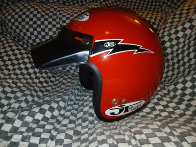 Vintage Thh , T-380 Red Open Face 2000 Size M. JT USA , & VISOR | eBay
