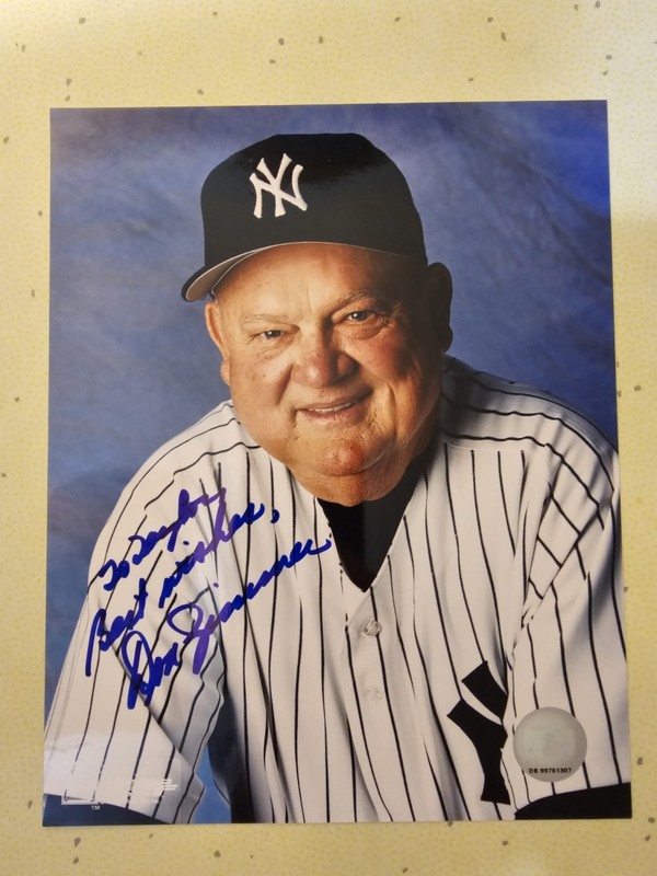 Don Zimmer New York Yankees AUTOGRAPHED SIGNED 8x10 Photo