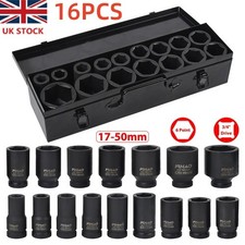 3/4"Inch DRIVE DEEP IMPACT Socket Set 17mm - 50mm HGV Long Reach Impact Sockets