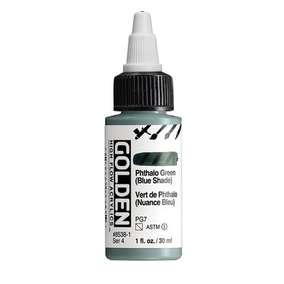 High Flow Acrylic 30ml 1oz Bottles Phthalo Green Blue Shade
