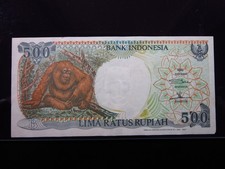 Indonesia 500 Rupiah 1992 P128 3885i1g Orang Utan Bank Money